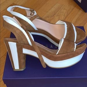 NEW Stuart Weitzman Puffs Heels Cuerro Suede - 9.5